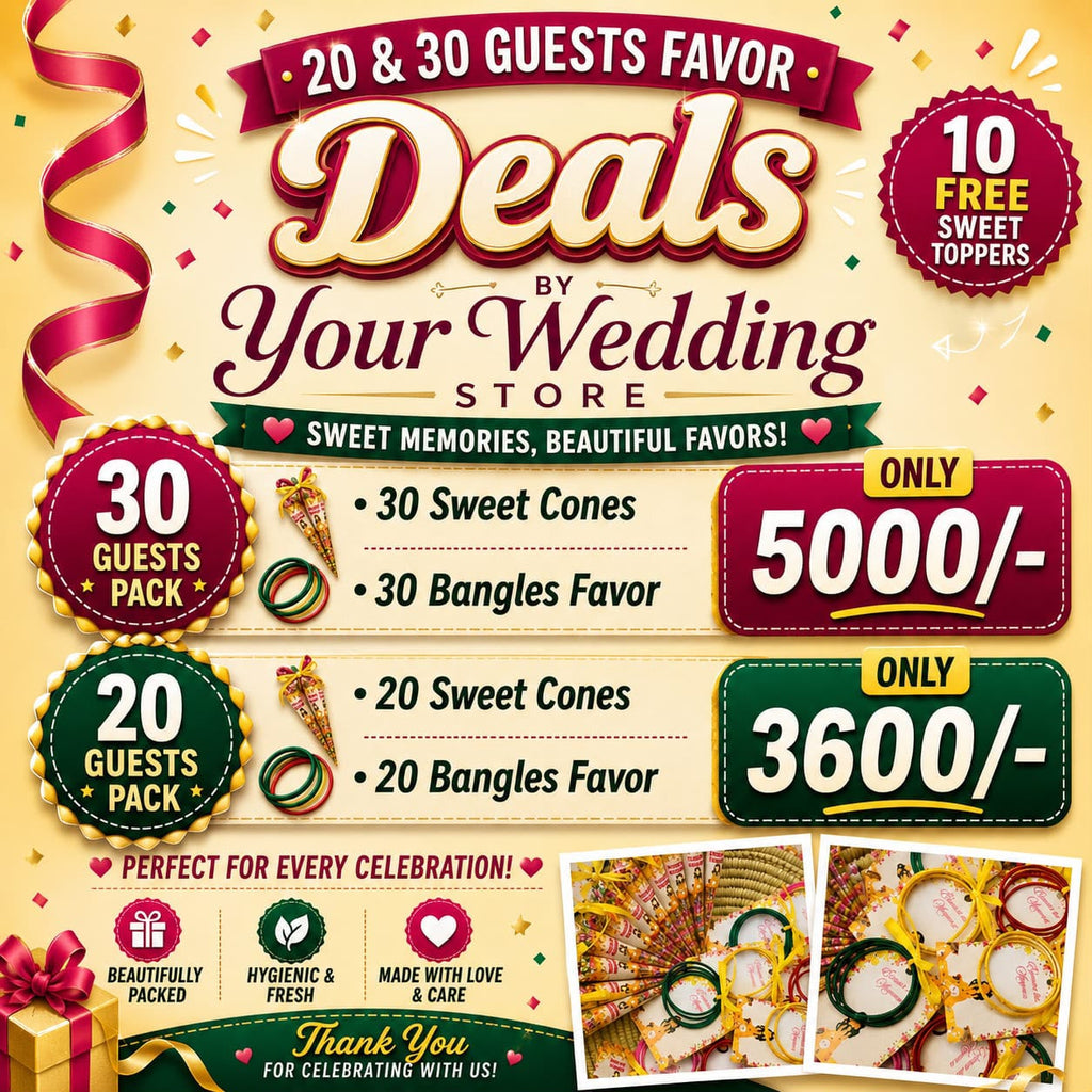 Sweet Cones & Bangles Favour Deal (30 & 20 pcs)