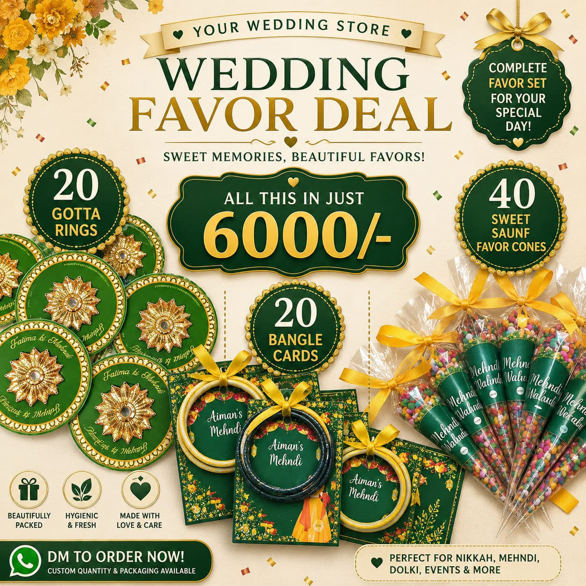 3 in 1 Bangles,Rings & Sweet Cones Deal