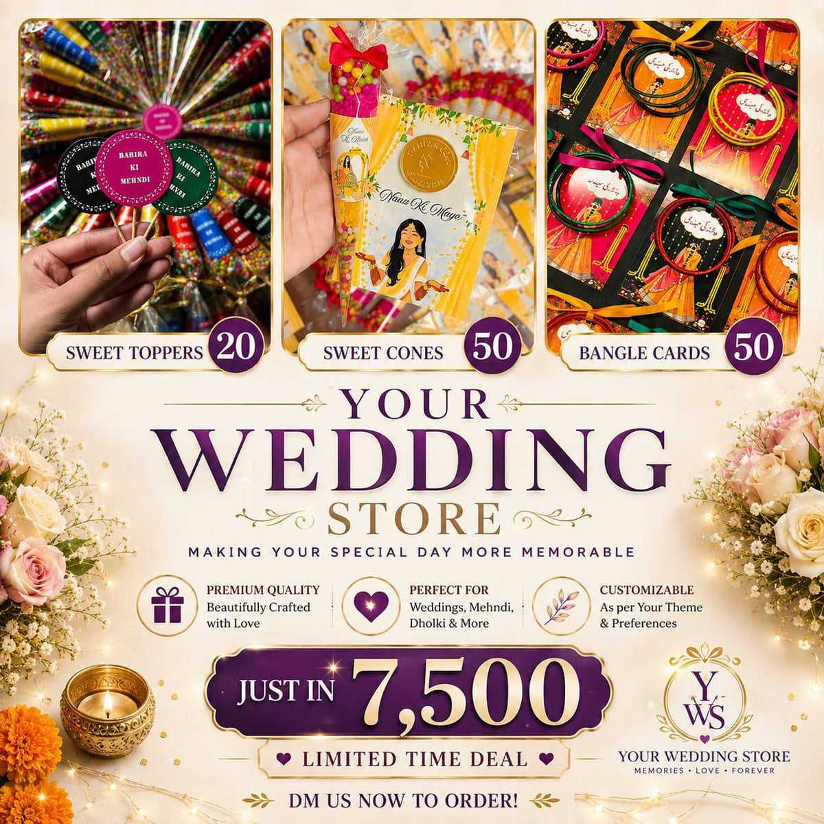 Bangles,Toppers & Sweet Cones Deal of (120pcs)