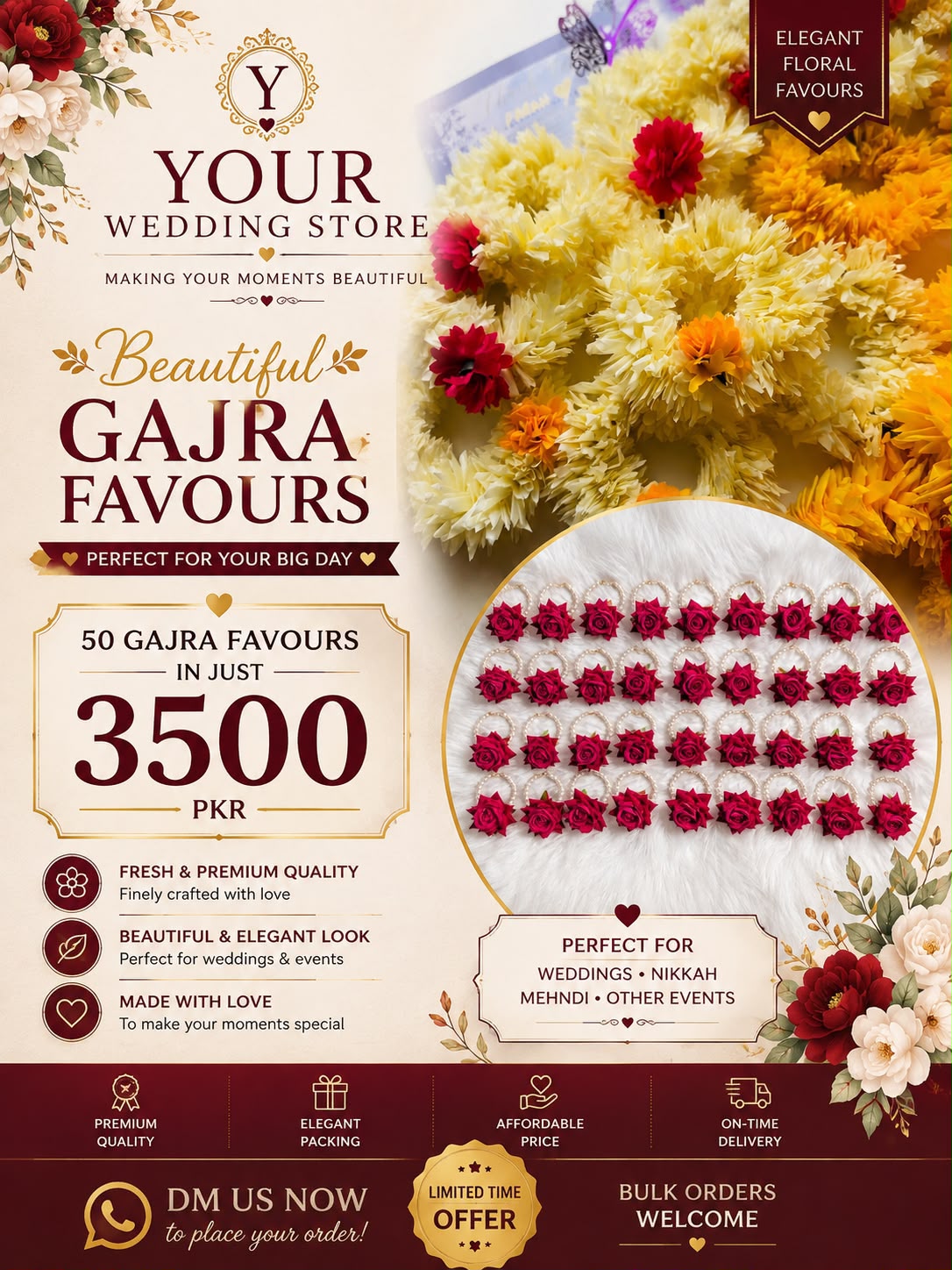 Gajra Favours Deal of (50pcs)
