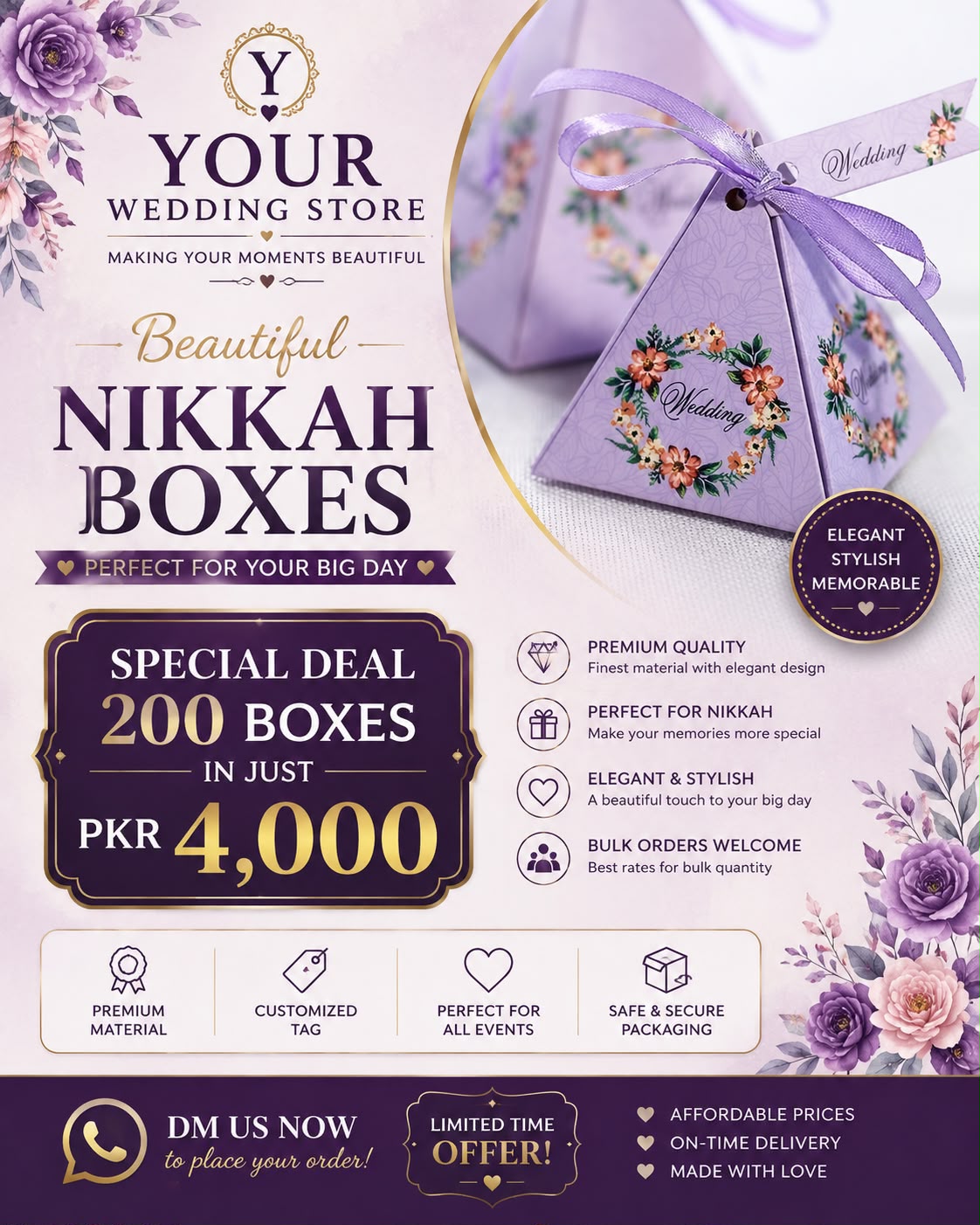 Nikkah Boxes Deal of (200Pcs)
