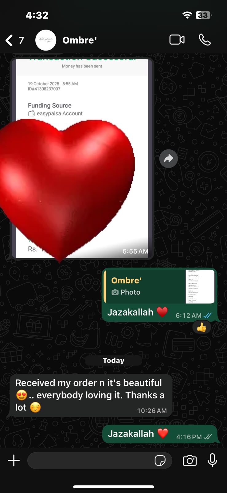 Customer review screenshot