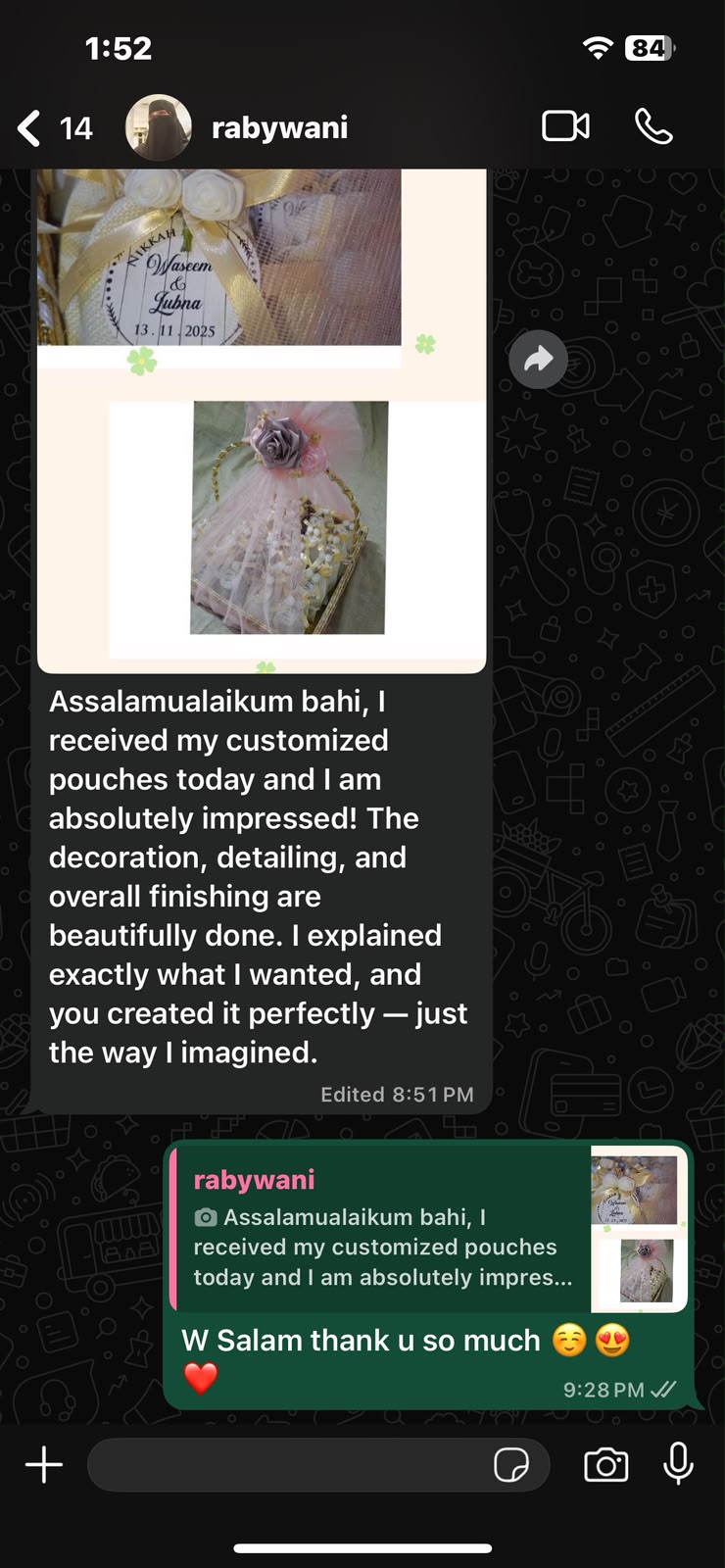 Customer review screenshot