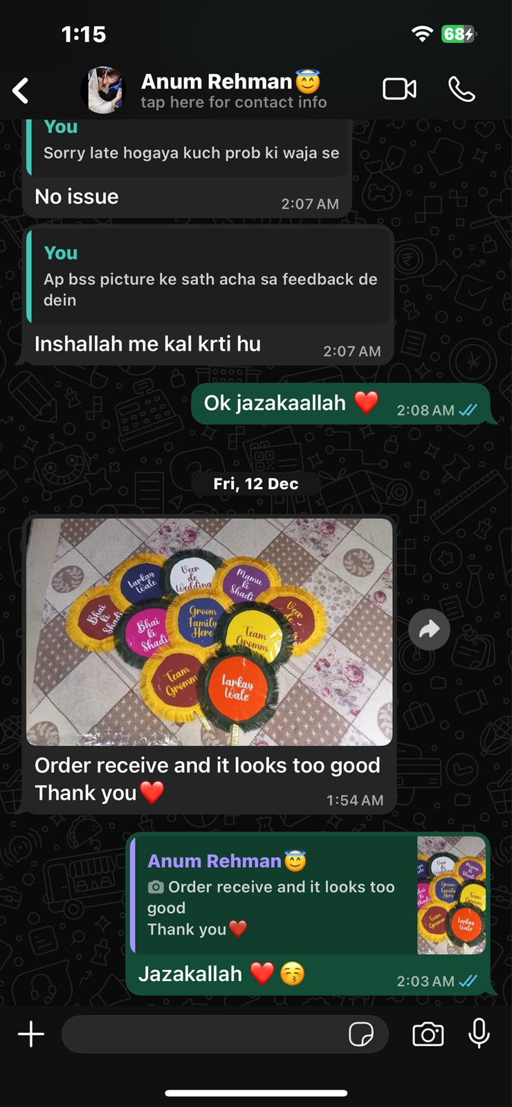 Customer review screenshot