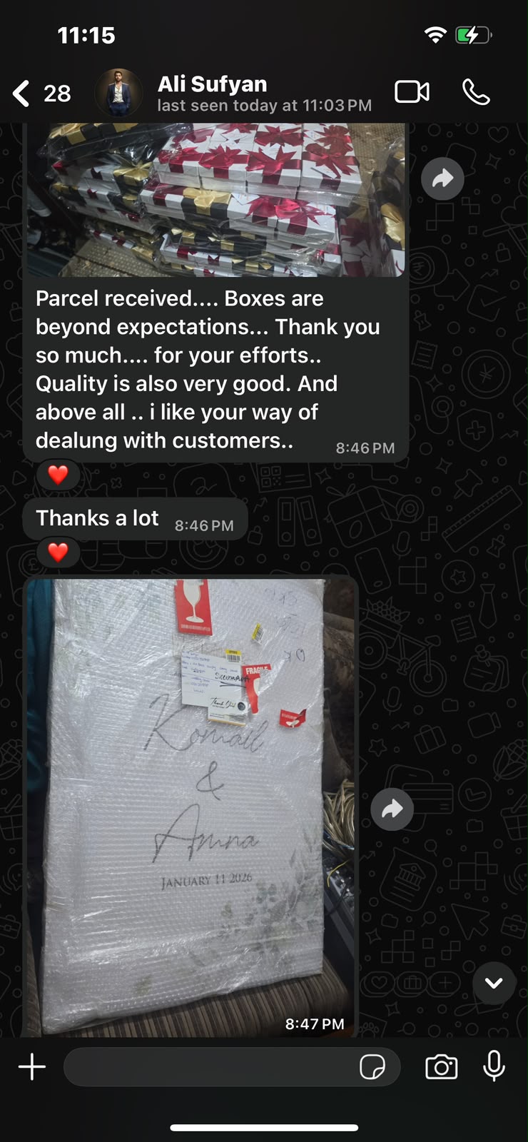 Customer review screenshot